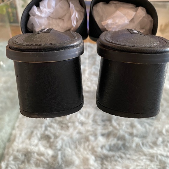 French Connection Stretch Knit Mules in Black - Picture 5 of 7